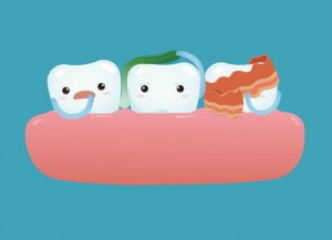 Tooth have food particles